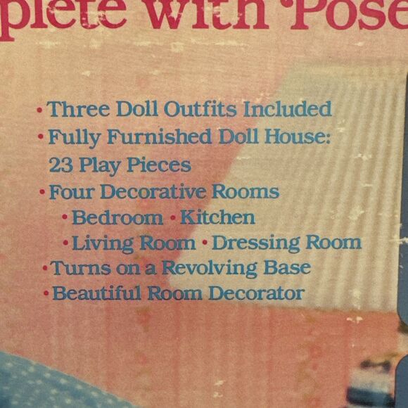 NEW & COMPLETE Knickerbocker Moppets Secret Doll House 1980 Mint Condition Rare - Picture 2 of 16